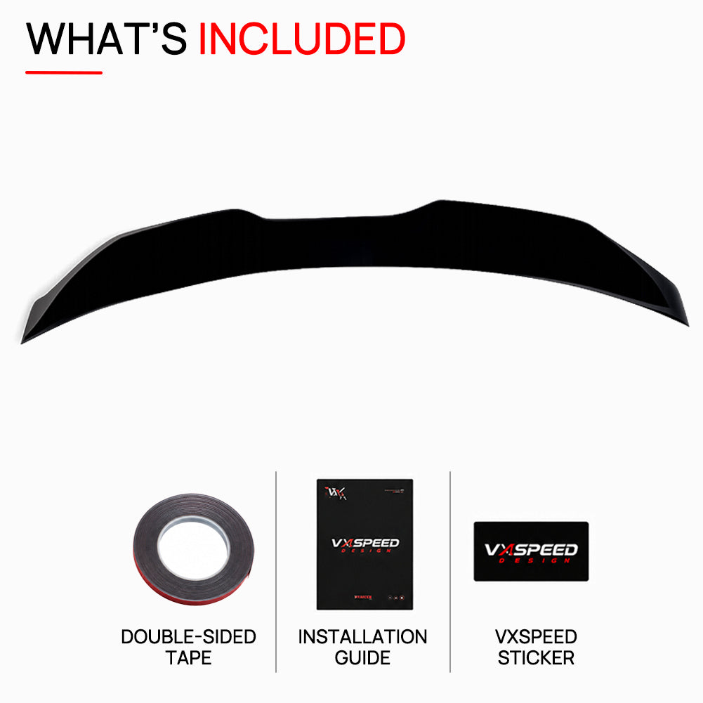 VXSPEED V1 Upper Rear Spoiler for BMW 4 Series G22 - Black ABS