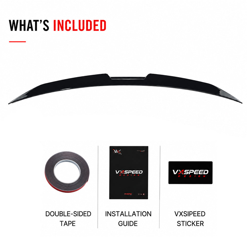VXSPEED V1 Lower Tailgate Spoiler for BMW X5 G05 - Black ABS package reference requiring review