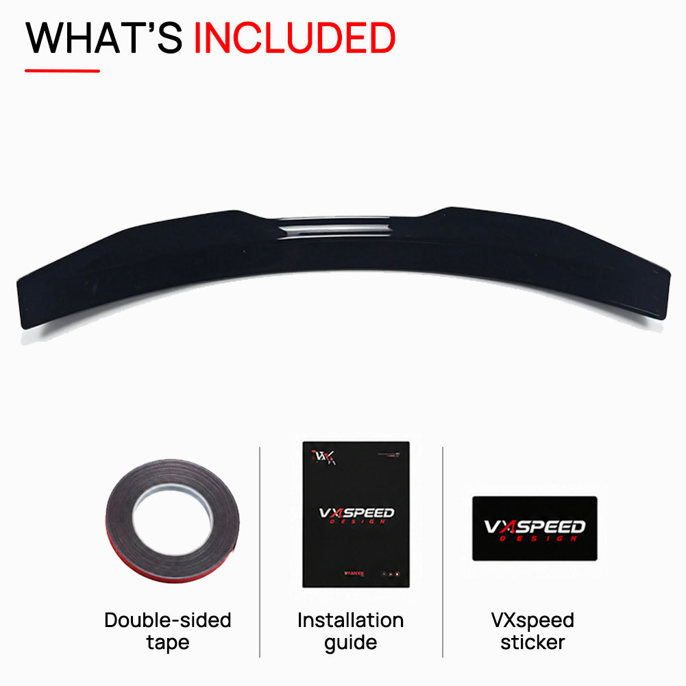 VXSPEED V1 Upper Rear Spoiler for BMW 3 Series G20 - Black ABS package reference requiring review