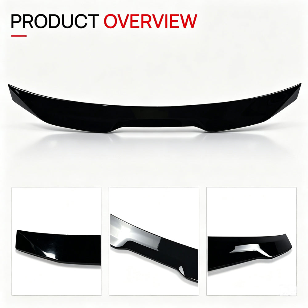 VXSPEED V1 Upper Rear Spoiler for BMW 4 Series G22 - Black ABS overview
