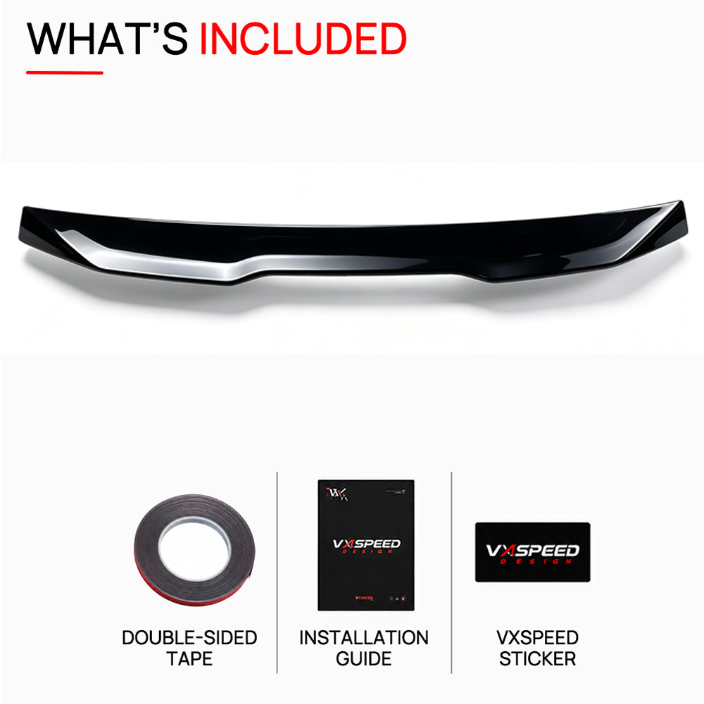 VXSPEED V1 Upper Rear Spoiler for BMW 4 Series / i4 G26 - Black ABS package reference requiring review