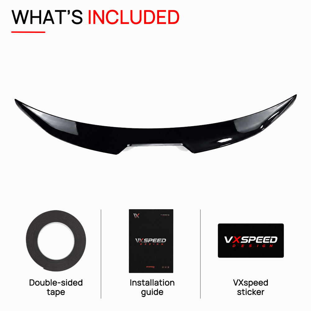 VXSPEED V1 Boot Spoiler for BMW 4 Series / i4 G26 - Black ABS package reference requiring review