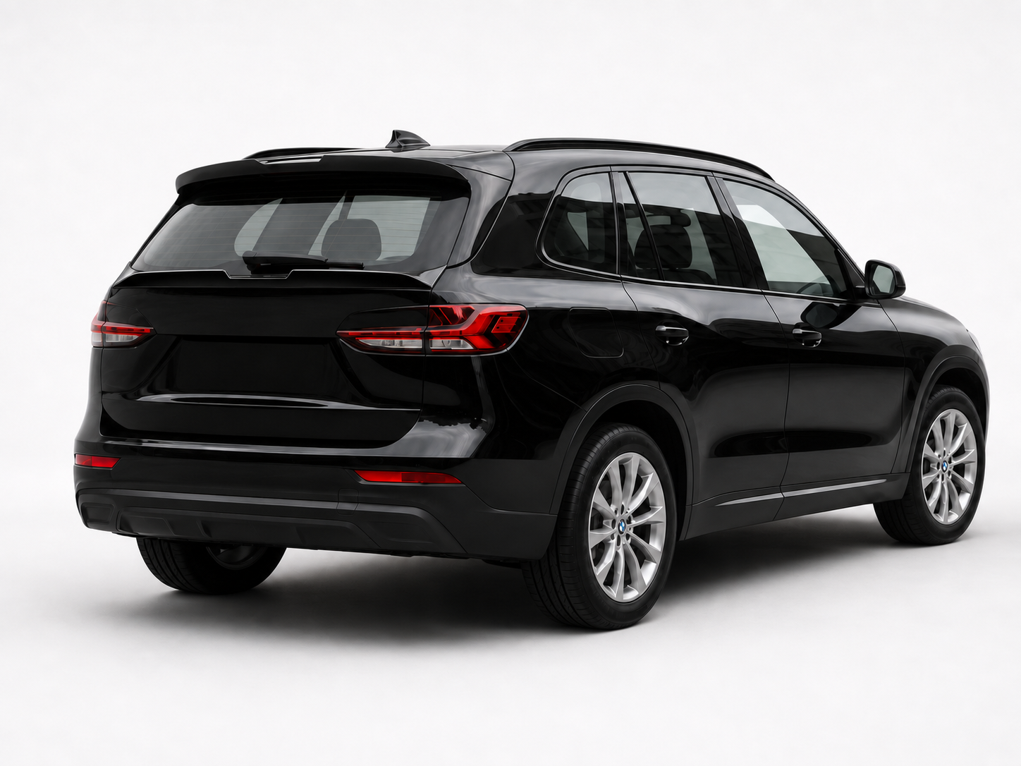 VXSPEED V1 Lower Tailgate Spoiler for BMW X5 G05 - Black ABS — installed-position illustration