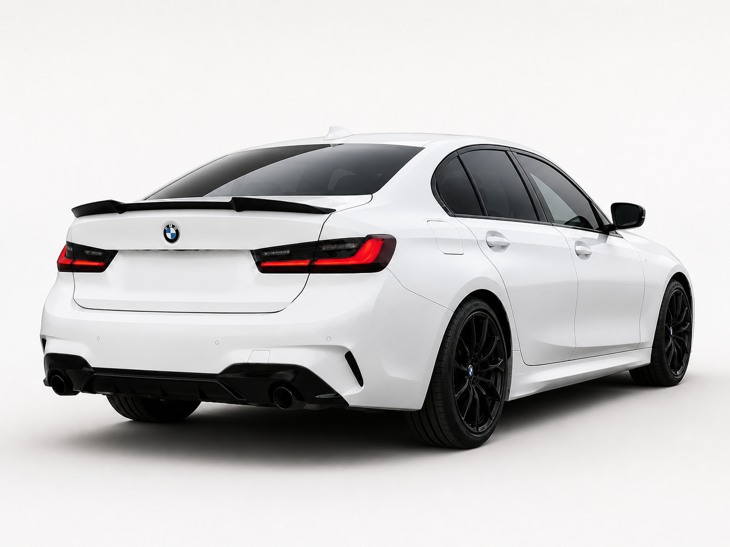 VXSPEED V1 Boot Spoiler for BMW 3 Series G20 - Black ABS — installed-position illustration