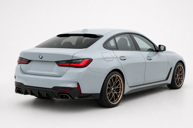 VXSPEED V1 Upper Rear Spoiler for BMW 4 Series / i4 G26 - Black ABS — installed view